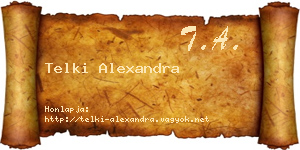 Telki Alexandra névjegykártya